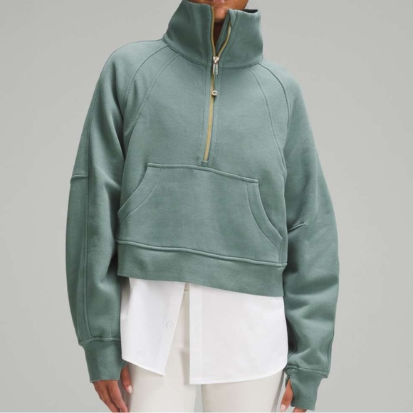 lululemon athletica Tops - Lululemon Scuba Oversized Funnel Neck Half Zip